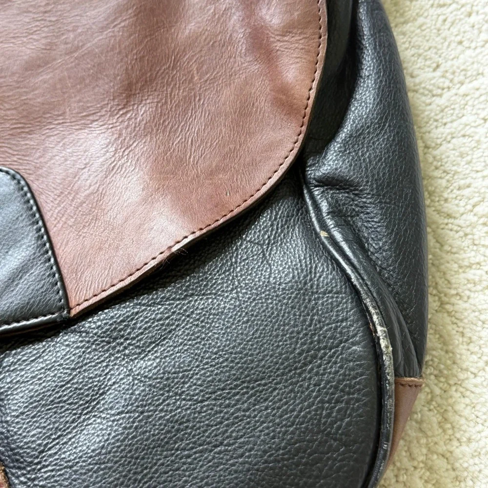 Wilsons Leather Messenger Bag Brown Black Leather Crossbody Satchel Laptop Bag